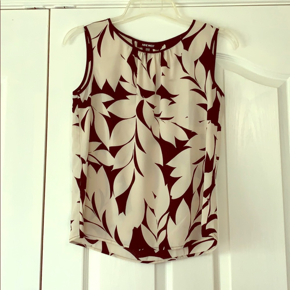 Leaf print blouse
